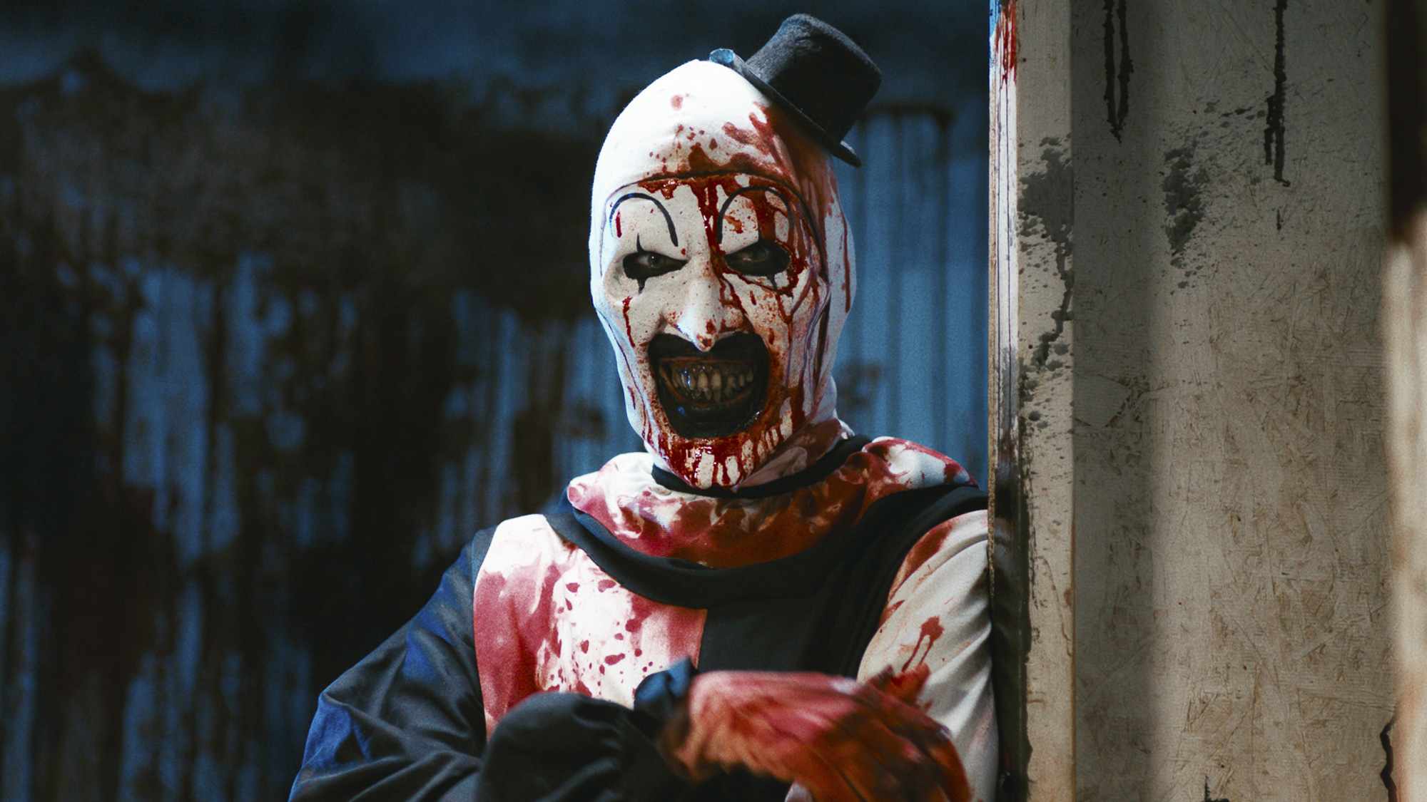 Art the Clown inside Fright Factory